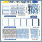 42 Sheets Science Fair Board Supplies 24 Self Adhesive Presentation Science Subtitles 9 Fair Project Titles 9 Personalized Letter Sticker Supplies for Classroom Office(Blue Style) - Image 3