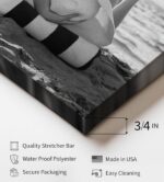 Poster Master Beach Canvas - Woman Reading Book Print - Straw Hat Art - Black and White Photography Wall Design - Vacation Art - Ocean or Beach House Decor - Available in 8x10 to 30x40 - Image 4