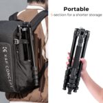 K&F Concept 67 inch Camera Tripod Horizontal Aluminum Tripods Portable Monopod with 32mm Ball Head 12KG Load Capacity Quick Release Plate, for Travel and Work T255A4+BH-32L(Gray) - Image 5