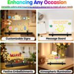 LED Drawing Board for Kids, 13.8"X9.8" 7 Colors & 2 Modes Acrylic Dry Erase Board with Light, Touch Control, 12 Markers, Light-Up Message Note Board as Night Light for Room/Store/Office/Festival/Gift - Image 4