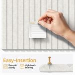 Large Cork Board for Wall 36" x 48" Ivory Bulletin Board with Safe Removable Adhesive Squares for Pictures Photos, Alternative CorkBoard Felt Pin Boards Tiles for Office Classroom Wall Decor - 12 Pack - Image 4