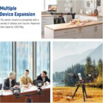 NEEWER 73.6" Horizontal Tripod with Multi Angle Center Column, Ball Head & Central Axis Platform, Heavy Duty Aluminum Camera Tripod Monopod 360° Pan 180° Tilt for Overhead/Macro Shots, Max Load 22lb - Image 9