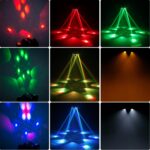 Moving Head DJ Lights 6-Arm Lamp with Remote Control 150w RGBW 4in1 LED DJ Stage Lights Moving Head Disco Light DMX512 & Sound Activated Rotating Light Starlight for Wedding Live House KTV Bar & Club - Image 4