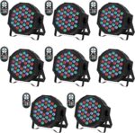 LED Par Lights 36 LED Stage Lights 7 Modes RGB DJ Lights with Sound Activated Remote and DMX Control DJ Uplighting for Birthday Party Events Wedding Christmas Stage Lighting (8 Packs) - Image 2
