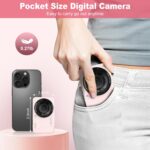 Digital Camera, 4K 64MP, 18X Zoom, Point and Shoot Digital Camera with 64GB SD Card & 2 Batteries, Portable Rechargeable Small Camera for Kids Teens Adult, Pink - Image 4