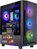Skytech Shadow Gaming PC Desktop, Ryzen 5 5600 3.5 Ghz (4.4GHz Turbo Boost), AMD RX 6600 8GB GDDR6, 1TB SSD, 16GB DDR4 RAM 3200, 650W Gold PSU, Wi-Fi, Win 11 Home - Image 2