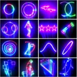 U`King Party Lights RGB Stage Lighting Beam Animation 3D Laser Lights Patterns with DMX512 Sound Activated Remote Control for Festival Bar Nightclub Wedding Live Show Church(2PCS) - Image 4