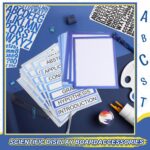 42 Sheets Science Fair Board Supplies 24 Self Adhesive Presentation Science Subtitles 9 Fair Project Titles 9 Personalized Letter Sticker Supplies for Classroom Office(Blue Style) - Image 5