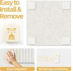Large Cork Board for Wall 36" x 48" Ivory Bulletin Board with Safe Removable Adhesive Squares for Pictures Photos, Alternative CorkBoard Felt Pin Boards Tiles for Office Classroom Wall Decor - 12 Pack - Image 6