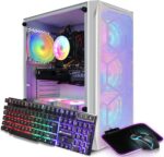 STGAubron Gaming Desktop PC, Radeon RX 5600 XT 6G GDDR6, Intel Core i5 3.2G up to 3.6G, 16G RAM, 512G SSD, 600M WiFi, BT 5.0, RGB Fan x 6, RGB Mouse Pad, Windows 10 Home, White - Image 2