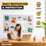 Office Cork Board, 59"x36" | 15 Pack | Felt Tiles for Wall, Tac Board, Large Felt Board, Wall Protector for Dart Board, (Gray Marble Slats) - Image 5