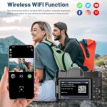 6K Digital Camera for Photography - WiFi 64MP Vlogging Cameras for YouTube with 3" 180° Flip Screen, 16X Digital Zoom Autofocus Vlog Travel Camara with 32GB SD Card, 2 Batteries and Double Charger - Image 4
