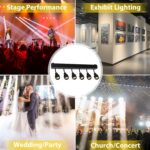 Pinspot Light Bar,6PC LED Pinspot Stage Lights Disco Ball Manual Zoom(15-60 Degree) 3200K Dimmable Warm White DMX Sound Activated Lights for Party Activities Live Show Concert Church Wedding - Image 7