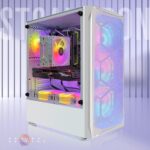 STGAubron Gaming Desktop, Radeon RX 590 8G GDDR5, Intel Xeon E5 2.5G up to 3.3G, 32G Memory, 1T SSD, 600M WiFi, BT 5.0, RGB Fan x 6, RGB Mouse Pad, Windows 10 Home, White - Image 3