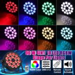 18 LED Par Lights, 90W RGBW 4IN1 LED Stage Par Can Light Sound Activated Auto Play by Remote & DMX Control for Events Wedding Party DJ Stage Live Show 4 Pack - Image 3