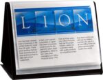 Lion Flip-N-Tell Display Book-N-Easel, Letter, 20 Double Sided Pocket, Horizontal, 1 Easel Display Book (39008-H) - Image 2