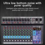 Dj Console Micfuns Stage Audio 12 Channel 48v Mixer With Usb Computer Bluetooth Built-In Digital Effect Mixer For Music Recording Studio Live Stage Yoube Tiktok - Image 3