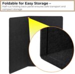 Foldable Large Felt Bulletin Board for Wall 72"x 48", Decorative Picture Framed Display Board with Self-Adhesive Tape for School, Home, Kitchen & Office Walls, Includes 30 Pins, Black - Image 7