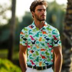 Funny Golf Shirts for Men,Mens Hawaiian Shirts Short Sleeve Novelty Crazy Golf Shirts - Image 6