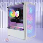 STGAubron Gaming Desktop PC, Radeon RX 5600 XT 6G GDDR6, Intel Core i5 3.2G up to 3.6G, 16G RAM, 512G SSD, 600M WiFi, BT 5.0, RGB Fan x 6, RGB Mouse Pad, Windows 10 Home, White - Image 3