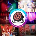 18 LED Par Lights, 90W RGBW 4IN1 LED Stage Par Can Light Sound Activated Auto Play by Remote & DMX Control for Events Wedding Party DJ Stage Live Show 4 Pack - Image 7