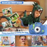 Upgrade Dinosaur Kids Camera, Christmas Birthday Gifts for Girls Boys 3-12, 1080P HD Selfie Digital Video Camera for Toddlers, Cute Portable Little Girls Boys Gifts Toys for 3 4 5 6 7 8 9 Years Old - Image 4