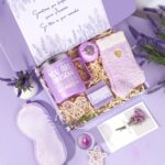 Birthday Gifts for Women Lavender Spa Gift Basket for Women Self Care Relaxing Bath Set Purple Gifts Inspirational Gift for Mom Wife Her Female Sister Teacher Nurse Friends Employee Coworker Spa Gifts - Image 4