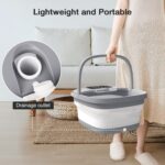HOSPAN Collapsible Foot Spa with Heat, Bubble, Red Light, and Temperature Control, Foot Bath Massager with 8 Shiatsu Massage Rollers, Pedicure Foot Spa for Relaxation and Stress Relief - Image 5