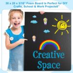 Tenceur 20 Pcs Large Foam Boards Bulk Foam Core Backing Board 3/16 Inch Thickness Foam Core Board Foam Poster Boards for Presentations, School, Office, Art Projects(Black,20 x 30 x 3/16 Inches) - Image 8