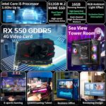 Prebuilt Gaming PC Desktop Computer,Intel Core i5 Desktop,Operating at A Frequency of 3.2-3.6 GHz,RX550 Graphics Card with 4GB GDDR5 Video Memory,16GB RAM, 512GB NVME SSD,WiFi5,RGB Fan x4 Windows 11 - Image 3