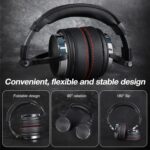 OneOdio Hi-Res Over Ear Headphones for Studio Monitoring and Mixing, Sound Isolation, Protein Leather Earcups, 50mm Driver Unit, Wired Headphones for AMP Guitar Keyboard (Pro-50 Black) - Image 7