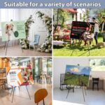 Easel Stand for Sign Picture Stands for Display, Photo Stand Floor Standing Tripod Black Easel with Support Rods, Welcome Board Stand for Wedding, Poster - Image 8