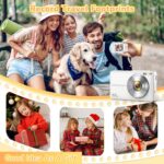 Digital Camera, Jukanur Upgraded Camera for Kids with 32GB Card, 16X Zoom, Point and Shoot Digital Camera with Anti-Shake, Timestamp, Flashlight, Portable Travel Camera for Teens Girls,Boys, White - Image 6