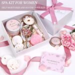 Spa Gifts for Women Bath and Body Gift Basket Mothers Day Gifts Rose Home Spa Set Self Care Gifts for Mom Sister Her Wife Birthday Gift for Women Spa Kit Care Package Thank You Gifts - Image 5