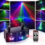 U`King Party Lights DJ Disco Light,9 Lens Stage Lighting Support DMX512 and Sound Activated with Remote Control Laser Lights for Parties Birthday Wedding Karaoke Bar KTV Club Stage Live Show(2 PCS) - Image 3