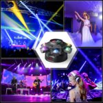Moving Head DJ Lights, 150W RGBW LED Moving Head Light with Mixed Lighting Effects, 6 Arms Party Lights Support DMX-512 & Sound Activated, Stage Lights for Party Disco KTV Wedding Club - Image 7