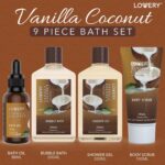 Gifts For Women Gift Basket for Women– 9 Piece Set of Vanilla Coconut Home Spa Set, Includes Fragrant Lotions, Extra Large Bath Bombs, Coconut Oil, Luxurious Bath Towel & More - Image 3