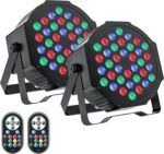 U`King LED Par Lights DJ Stage Light Corded RGB 36 LED with Sound Activated Control DJ Uplighting for Wedding Party Club Christmas Stage Lighting (2 Packs) - Image 2