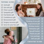 Get Well Soon Gift Baskets For Women,12PC Get Well Gifts for Women After Surgery,Birthday Gifts,Care Package,Grief Gifts,Sympathy Gifts,Condolences Gift Basket (grayish) - Image 3