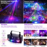 U`King Party Lights DJ Disco Light,9 Lens Stage Lighting Support DMX512 and Sound Activated with Remote Control Laser Lights for Parties Birthday Wedding Karaoke Bar KTV Club Stage Live Show(2 PCS) - Image 7