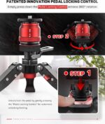 IFOOTAGE Mini Tripod for Camera, Professional Tabletop Tripod with Pedal for Photography, Small Tripod Max Load up to 17.64 lbs, Desktop Tripod Compatible with Sony, Nikon, Canon DSLR Camera, Base-P - Image 5