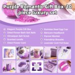 Birthday Gifts for Women, Self Care Gifts Get Well Soon Gifts,Lavender Spa Flannel Blanket Gift Set, Gift For Female Friend, Mom, Wife, Girlfriend, Sister, Teacher's Day Gift Her Birthday Gift - Image 3