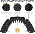 TONOR Microphone Isolation Shield, Studio Mic Sound Absorbing Foam Reflector for Any Condenser Microphone Recording Equipment Studio, Black - Image 3
