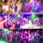 U`King Party Lights DJ Disco Light,9 Lens Stage Lighting Support DMX512 and Sound Activated with Remote Control Laser Lights for Parties Birthday Wedding Karaoke Bar KTV Club Stage Live Show(2 PCS) - Image 8
