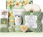 Birthday Gifts for Women Self Care Gifts, Vanilla Coconut Relaxing Spa Gifts Basket Bath Set Get Well Gifts Care Package Mothers Day Gifts for Mom Her Women Sister Friend Wife Grandma w/ Blanket - Image 2