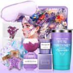 Birthday Gifts for Women, Aoen Unique Spa Relaxation Self Care Gifts for Women Friendship, Best Friend, Mom, Wife, Sister, 8P Purple Get Well Soon Gift Baskets for Christmas, Valentines, Mothers Day - Image 2