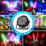 Stage Par Lights,160W 80 LED RGBW 4IN1 DJ Stage Par Can Lights for Parties Sound Activated Auto by DMX Control Stage Uplights for Events Wedding Disco Party Live Band DJ Show Stage Lighting - Image 7