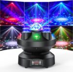 DJ Strobe Party Lights,RGBW 3in1 LEDs Disco Ball Lights Rotatable 540° Rave Light Room Party Lighting Indoor Professional Sound Activated DMX Stage Light for Parties Club Home Bar Birthday KTV - Image 2