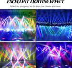 LED Mini Spider Moving Head Light 8x5W Beam Stage Lights RGBW Sound Activated DMX-512 Control for DJ Party Bar Disco Show Wedding Event Stage Lighting - Image 5