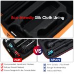 ivoler Carrying Storage Case for Nintendo Switch/Switch OLED Model,Portable Travel All Protective Hard Messenger Bag Soft Lining 18 Games for Switch Console Pro Controller & Accessories (Orange) - Image 6